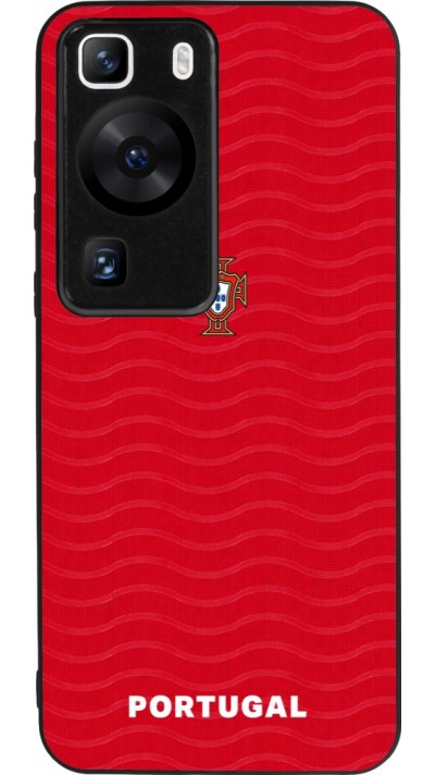 Coque Huawei P60 - Silicone rigide noir Maillot de football Portugal 2026 personnalisable