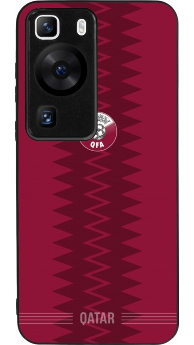 Coque Huawei P60 - Silicone rigide noir Maillot de football Qatar 2026 personnalisable