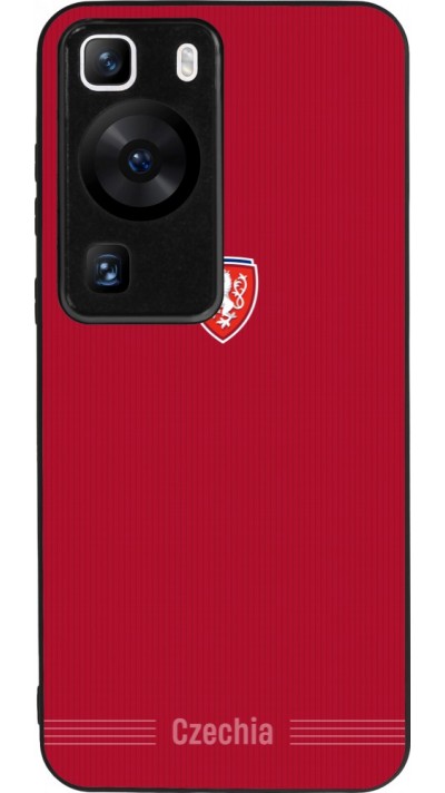 Coque Huawei P60 - Silicone rigide noir Maillot de football Répuplique Tchèque 2026 personnalisable