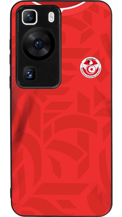 Huawei P60 Case Hülle - Silikon schwarz Tunesien 2022 personalisierbares Fussballtrikot