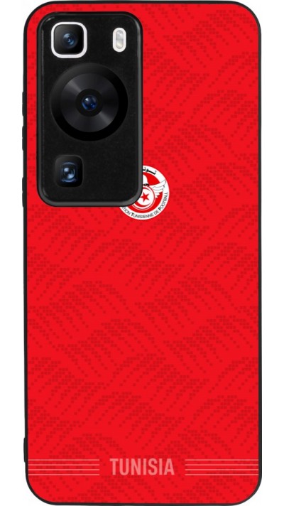 Coque Huawei P60 - Silicone rigide noir Maillot de football Tunisie 2026 personnalisable