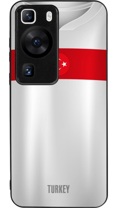 Huawei P60 Case Hülle - Silikon schwarz Türkei personalisierbares Fussballtrikot