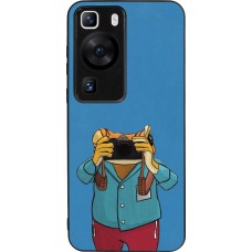 Coque Huawei P60 - Silicone rigide noir Frog with camera DTMF