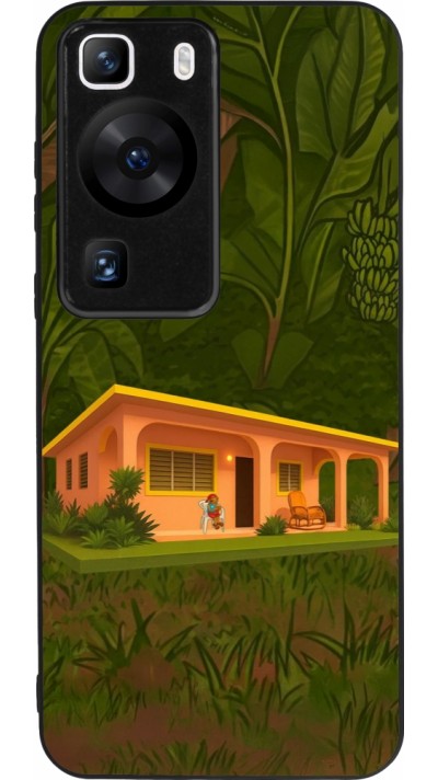 Huawei P60 Case Hülle - Silikon schwarz Benitos house DTMF