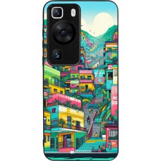 Coque Huawei P60 - Silicone rigide noir Medellin Comuna 13 Art