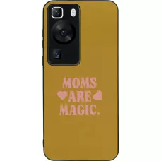 Coque Huawei P60 - Silicone rigide noir Mom 2026 Are Magic