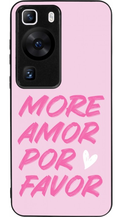 Coque Huawei P60 - Silicone rigide noir More amor porfavor