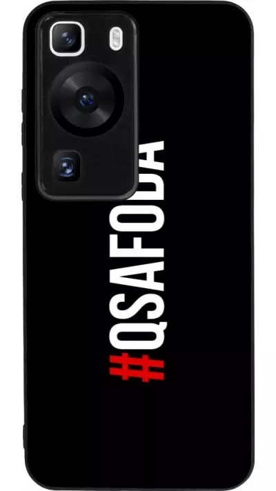 Coque Huawei P60 - Silicone rigide noir Qsafoda 1