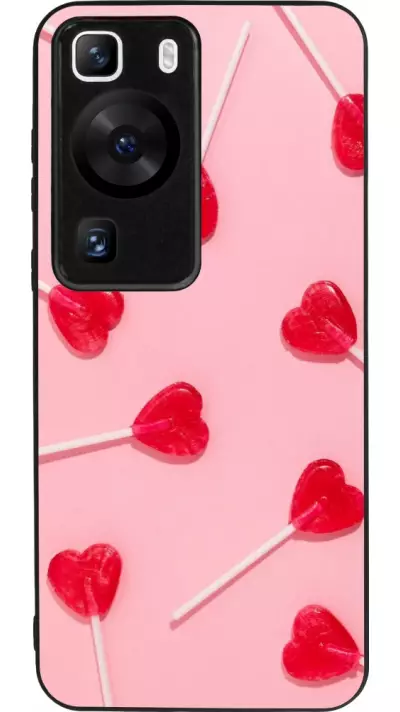 Coque Huawei P60 - Silicone rigide noir Saint Valentines Day 26 Lollipop
