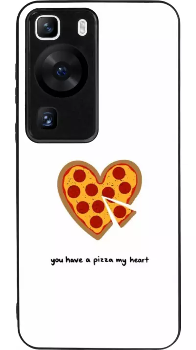 Coque Huawei P60 - Silicone rigide noir Saint Valentines Day 26 You have my pizza heart