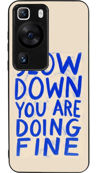 Coque Huawei P60 - Silicone rigide noir Slow down 2026