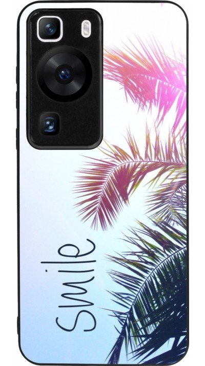 Coque Huawei P60 - Silicone rigide noir Smile 05