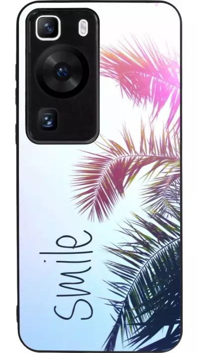 Coque Huawei P60 - Silicone rigide noir Smile 05