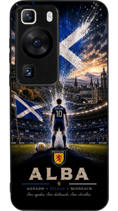 Coque Huawei P60 - Silicone rigide noir Football Écosse splash 2026