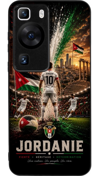 Coque Huawei P60 - Silicone rigide noir Football Jordanie splash 2026