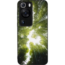 Coque Huawei P60 - Silicone rigide noir Spring 23 forest blue sky