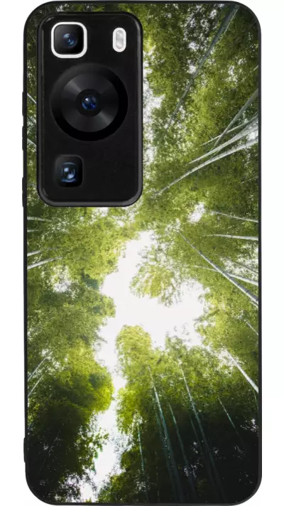 Coque Huawei P60 - Silicone rigide noir Spring 23 forest blue sky
