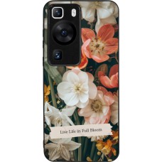 Coque Huawei P60 - Silicone rigide noir Full Bloom Spring 2026