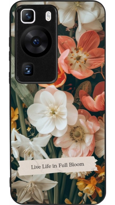 Huawei P60 Case Hülle - Silikon schwarz Full Bloom Spring 2026
