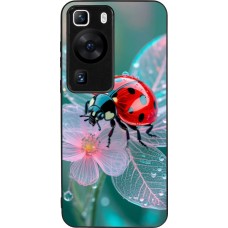 Coque Huawei P60 - Silicone rigide noir Ladybird in bloom Spring 2026