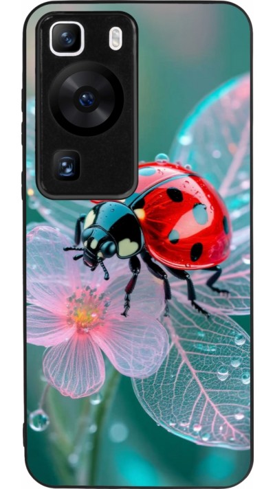 Huawei P60 Case Hülle - Silikon schwarz Ladybird in bloom Spring 2026