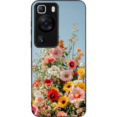 Coque Huawei P60 - Silicone rigide noir Spring flowers Spring 2026