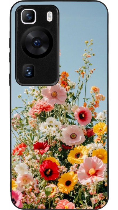 Huawei P60 Case Hülle - Silikon schwarz Spring flowers Spring 2026