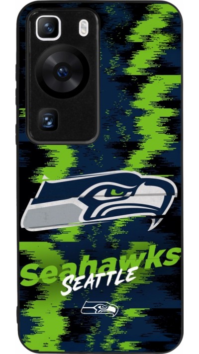Coque Huawei P60 - Silicone rigide noir Super Bowl 26 Seattle 2