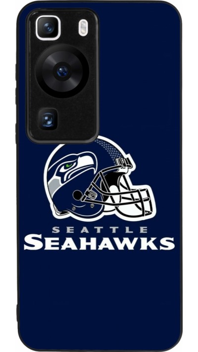 Coque Huawei P60 - Silicone rigide noir Super Bowl 26 Seattle 3