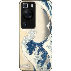 Coque Huawei P60 - Silicone rigide noir Tableau art - La Grande Vague de Kanagawa - Hokusai