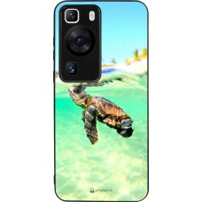 Coque Huawei P60 - Silicone rigide noir Turtle Underwater