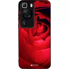 Coque Huawei P60 - Silicone rigide noir Valentine 2022 Rose