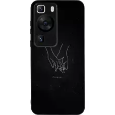 Coque Huawei P60 - Silicone rigide noir Valentine 2023 hands forever