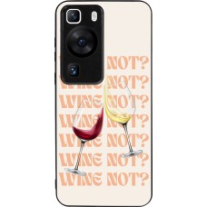 Coque Huawei P60 - Silicone rigide noir Wine not