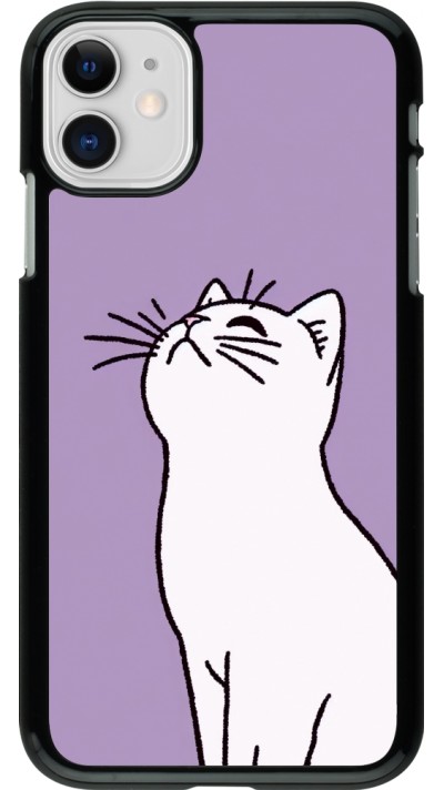iPhone 11 Case Hülle - Chat auf lila Hintergrund