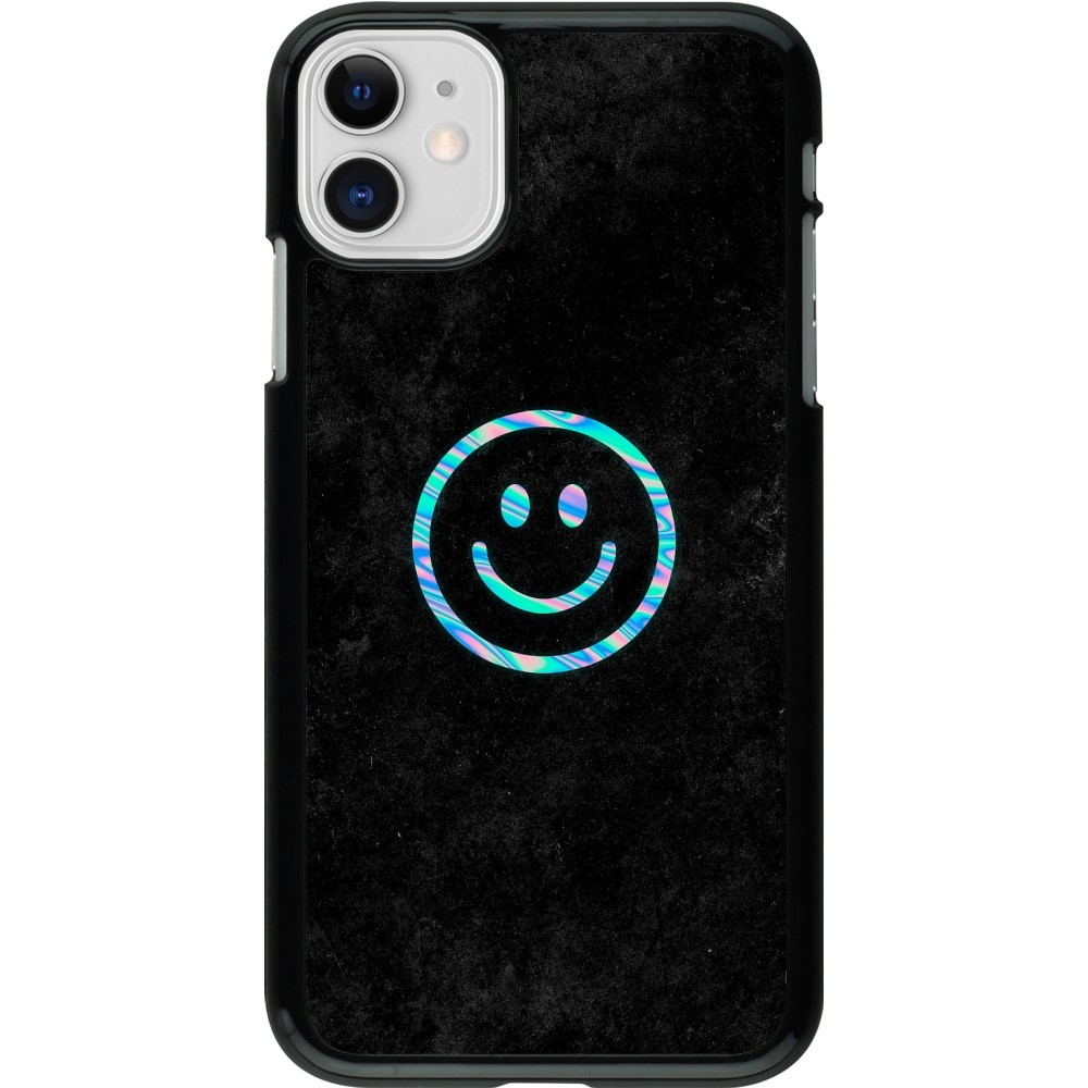 iPhone 11 Case Hülle - Happy smiley irisirt