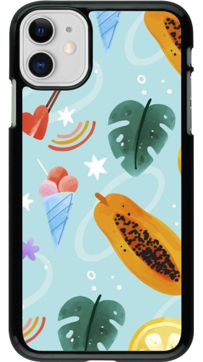 Coque iPhone 11 - Summer 2025 Pattern papaya