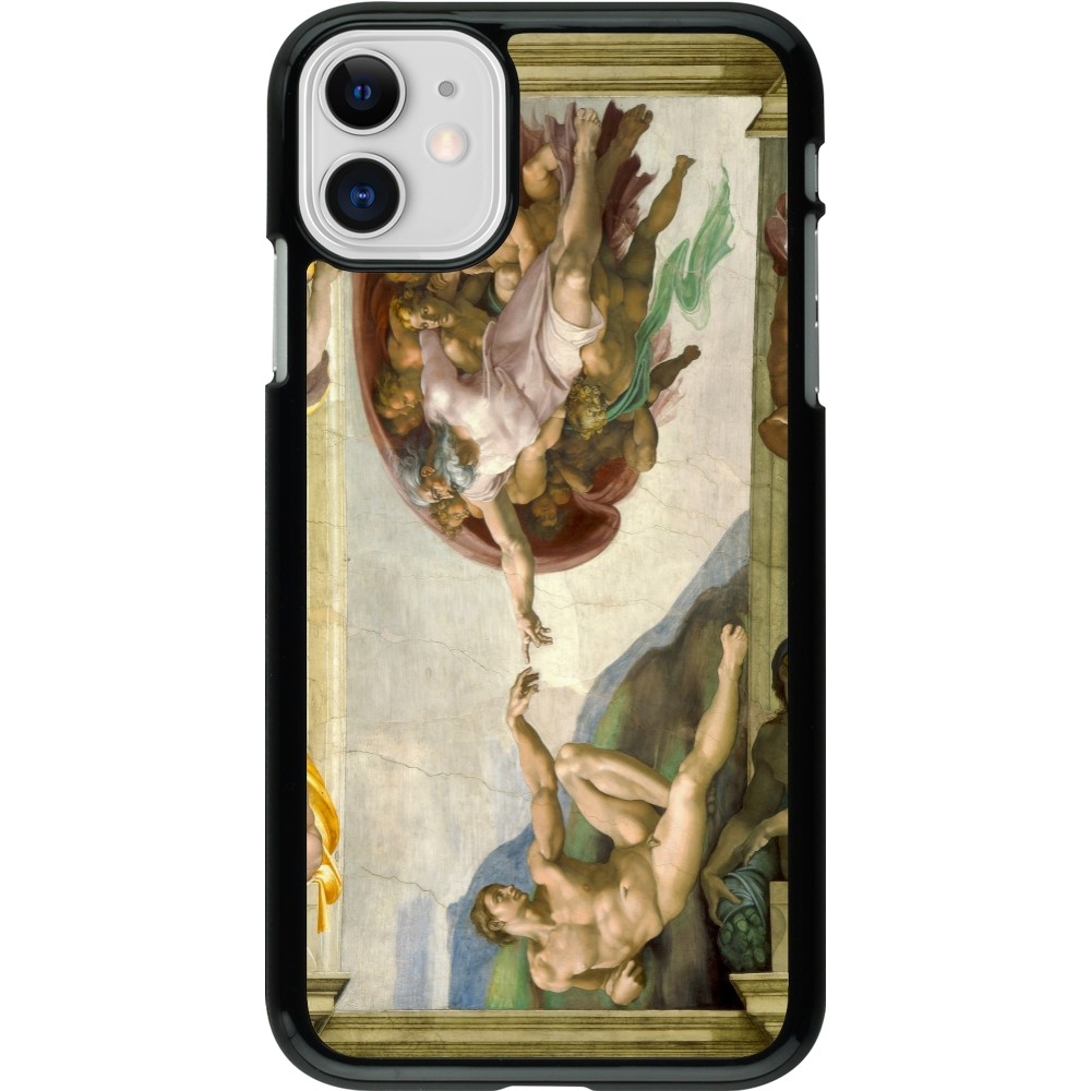 Coque iPhone 11 - Tableau art - La Création d’Adam - Michel-Ange