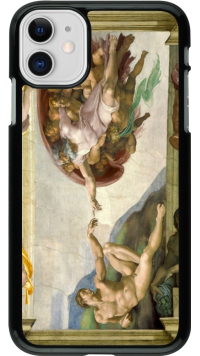 Coque iPhone 11 - Tableau art - La Création d’Adam - Michel-Ange