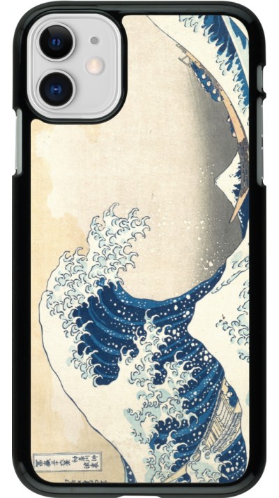 Coque iPhone 11 - Tableau art - La Grande Vague de Kanagawa - Hokusai