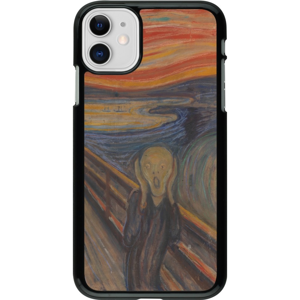 Coque iPhone 11 - Tableau art - Le Cri - Edvard Munch