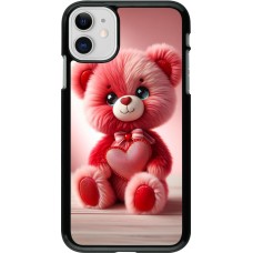 Coque iPhone 11 - Valentine 2024 Ourson rose