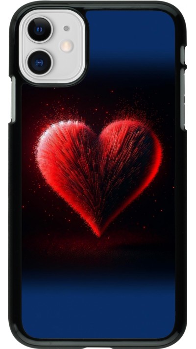 Coque iPhone 11 - Valentine 2025 coeur rouge