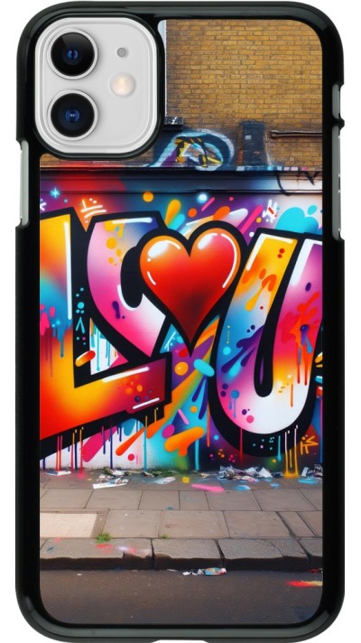 Coque iPhone 11 - Valentine 2025 Love U Tag