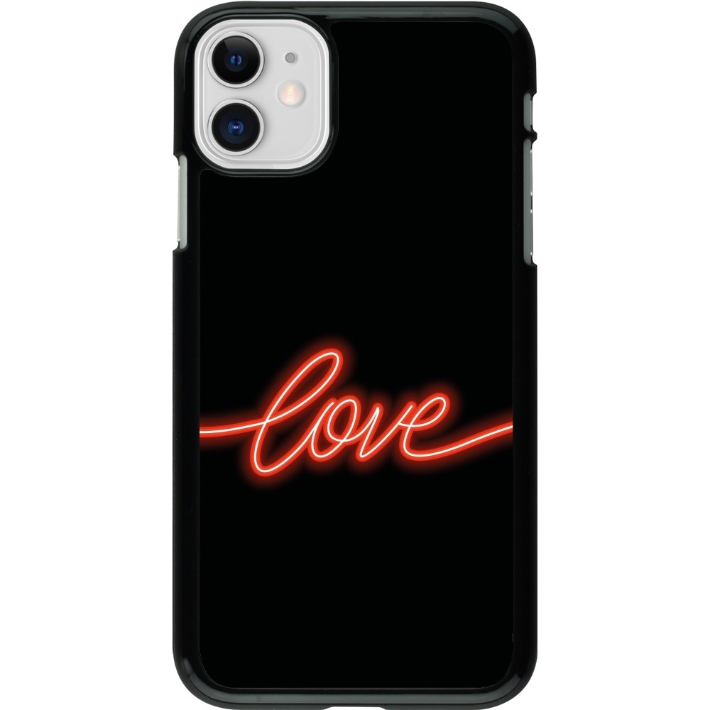 iPhone 11 Case Hülle - Valentine 2023 neon love