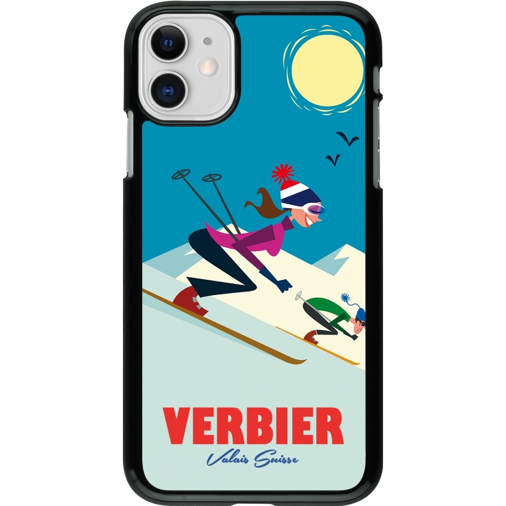 Coque iPhone 11 - Verbier Ski Downhill