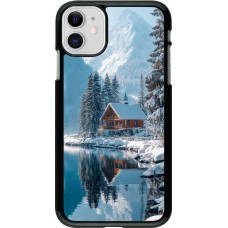 Coque iPhone 11 - Winter 25 Winter house forest day