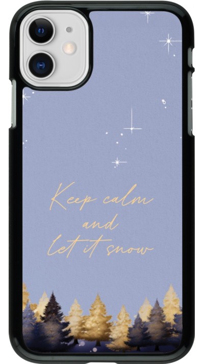 Coque iPhone 11 - Winter 25 Winter illustration of trees