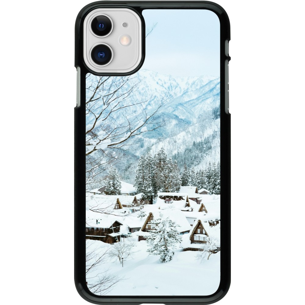 Coque iPhone 11 - Winter 25 Winter snowy landscape