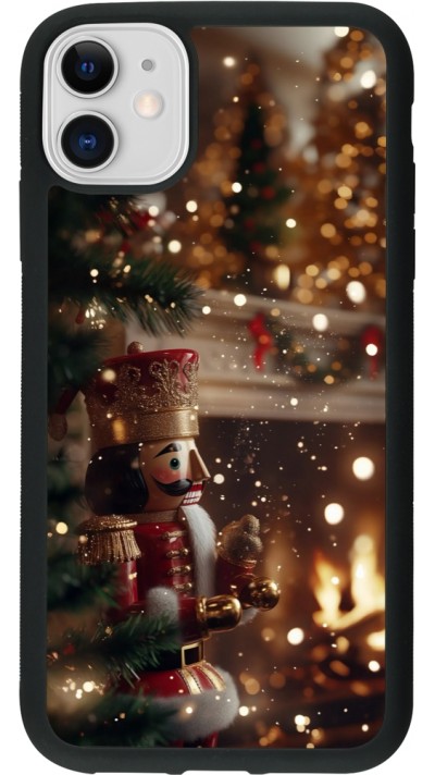 Coque iPhone 11 - Silicone rigide noir Christmas 25 Xmas Nutcracker